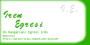 iren egresi business card