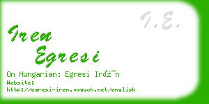 iren egresi business card